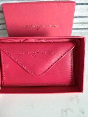 Vintage Carrera Women's Red Leather Card Wallet